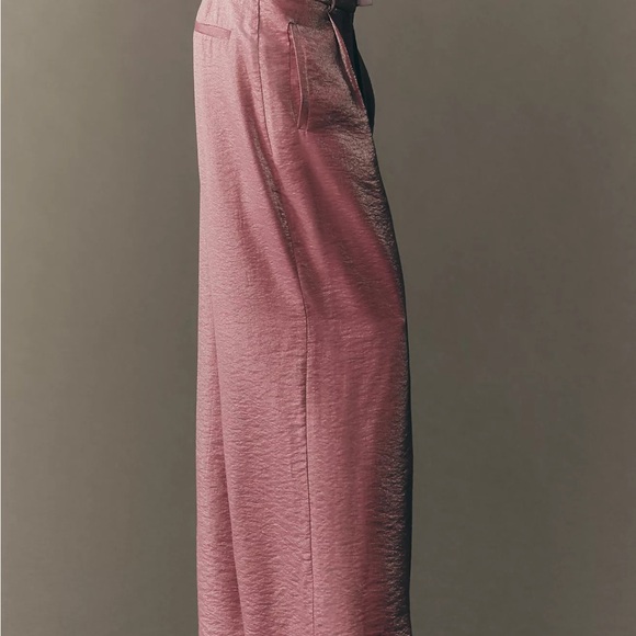 Anthropologie Maeve Shimmered Wide-Leg Trousers Pants Size 12 - Picture 5 of 6